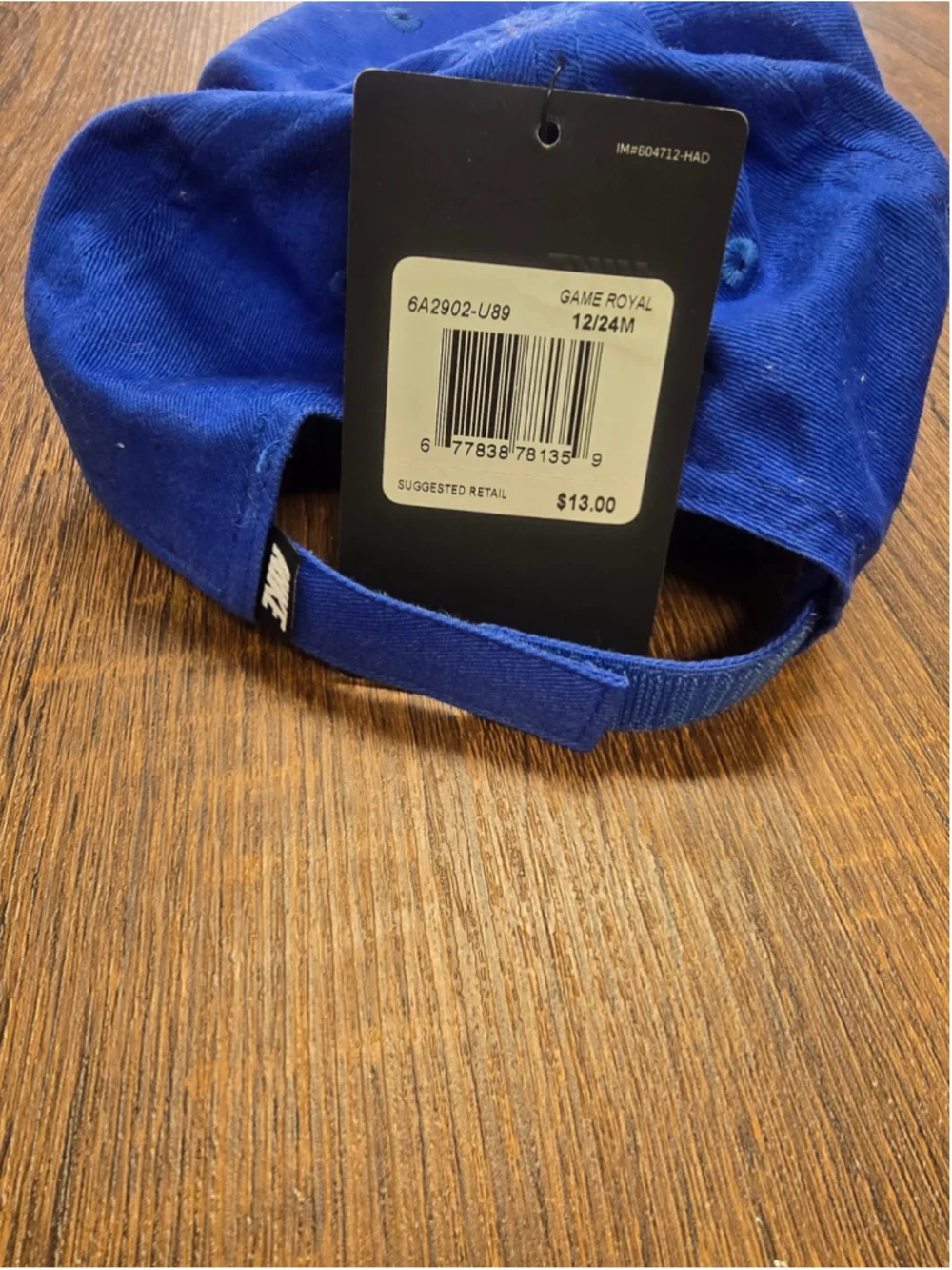 Nike Baby Hat One Size Blue White Logo Cap